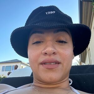 Obey Velvet Ribbed Bucket Hat